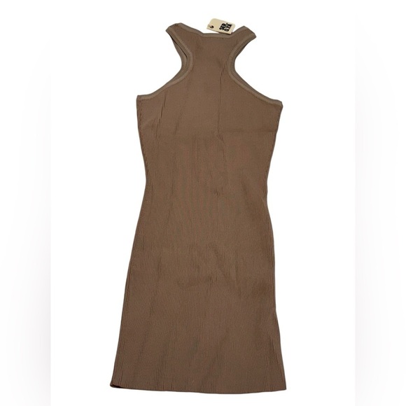 RETROFETE SER.O.YA Jill Fitted Ribbed Mini Bodycon Racerback Dress Size L NWT - Picture 3 of 5